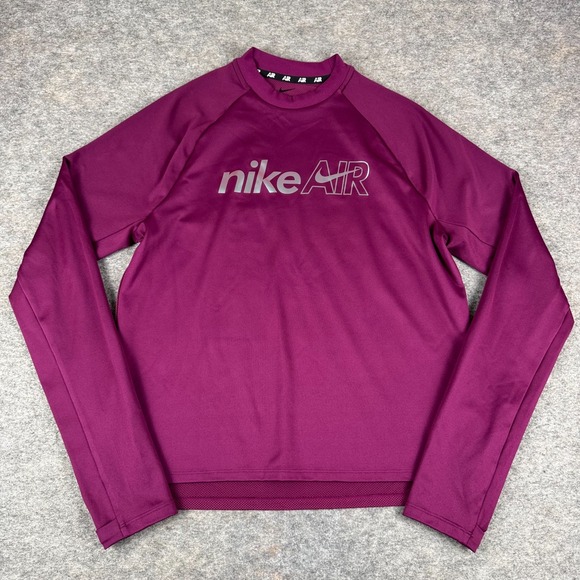 Nike Tops - Nike Air Running Midlayer Mesh Long Sleeve Top DM7545-610 Purple Womens Large L